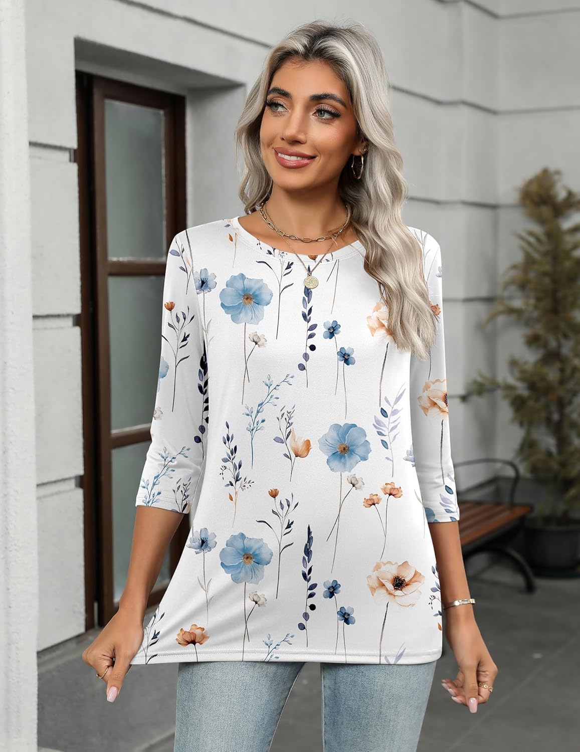 Zeagoo Women's Casual 3/4 Sleeve
