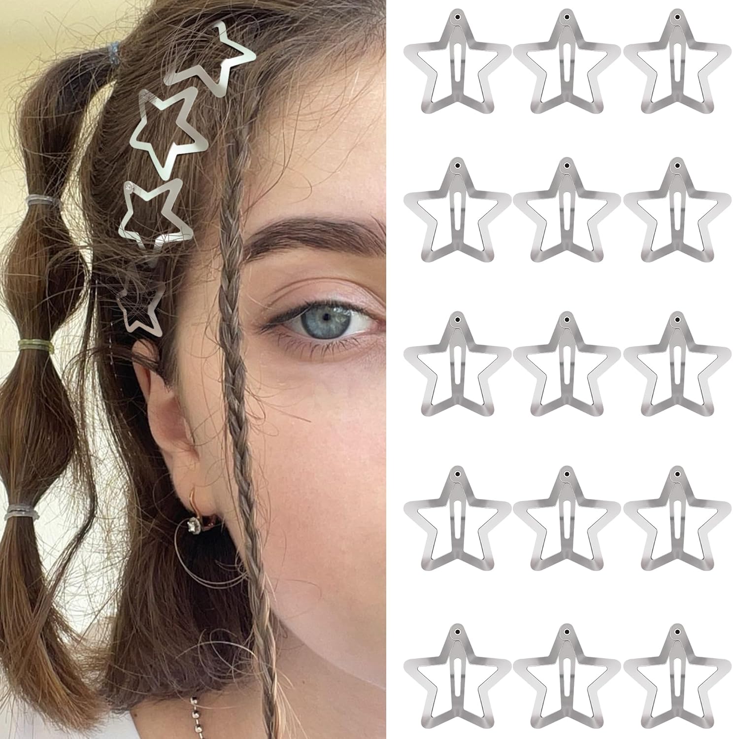 Star Hair Clips 2000s Y2K