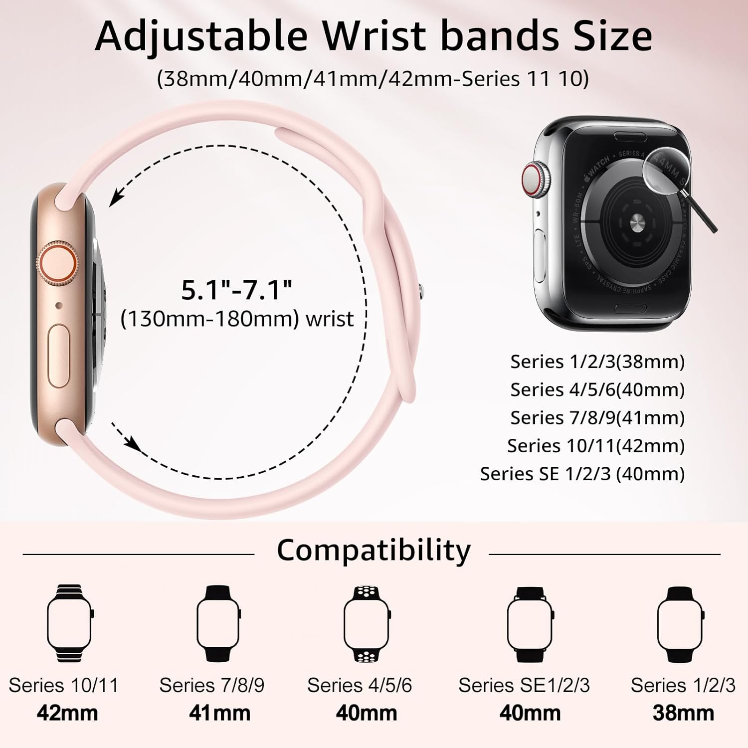 6 Pack Sport Bands Compatible