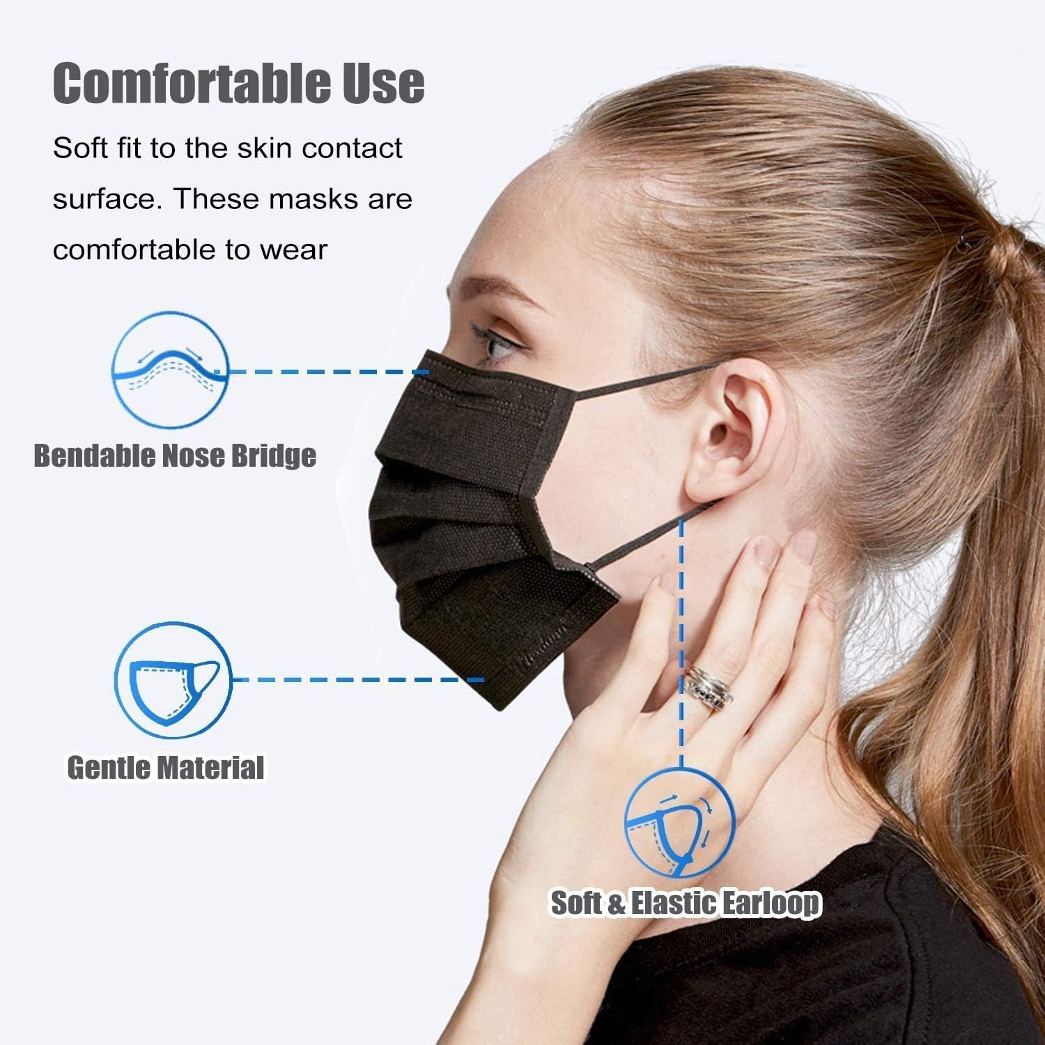 LEMENT 100 Pcs Disposable Face