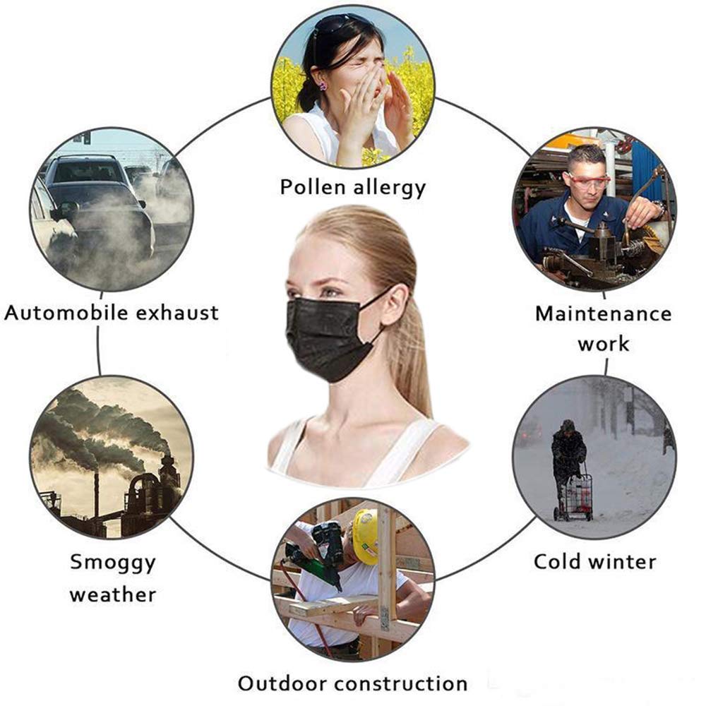 LEMENT 100 Pcs Disposable Face