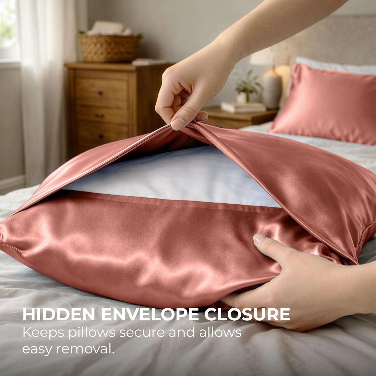Pure Bedding Satin Pillowcase 2