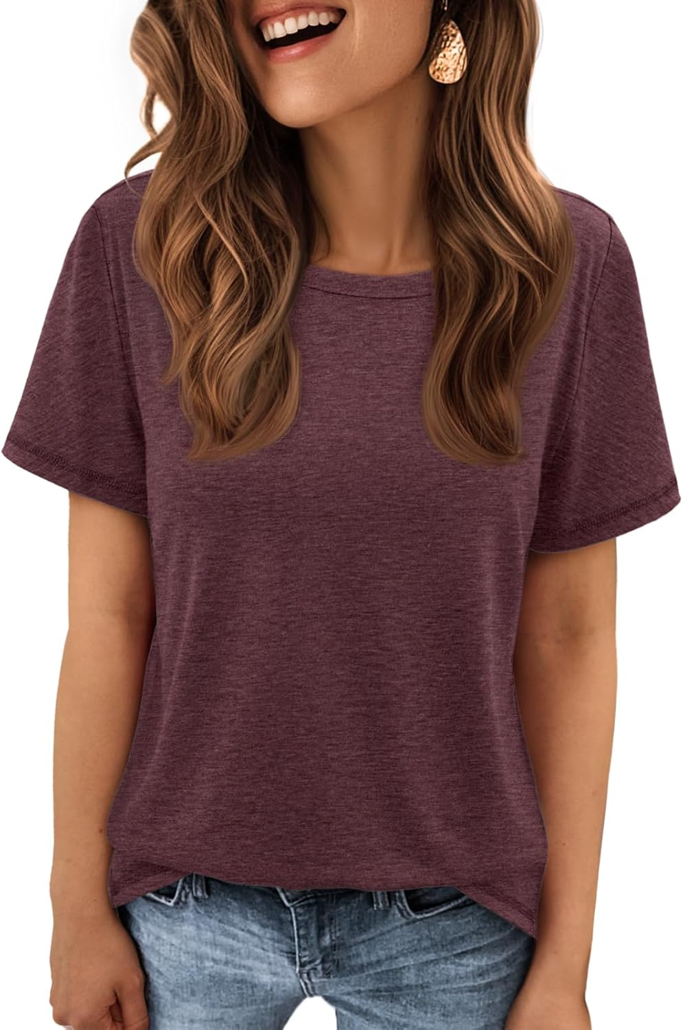 ATHMILE Womens Soft Basic T