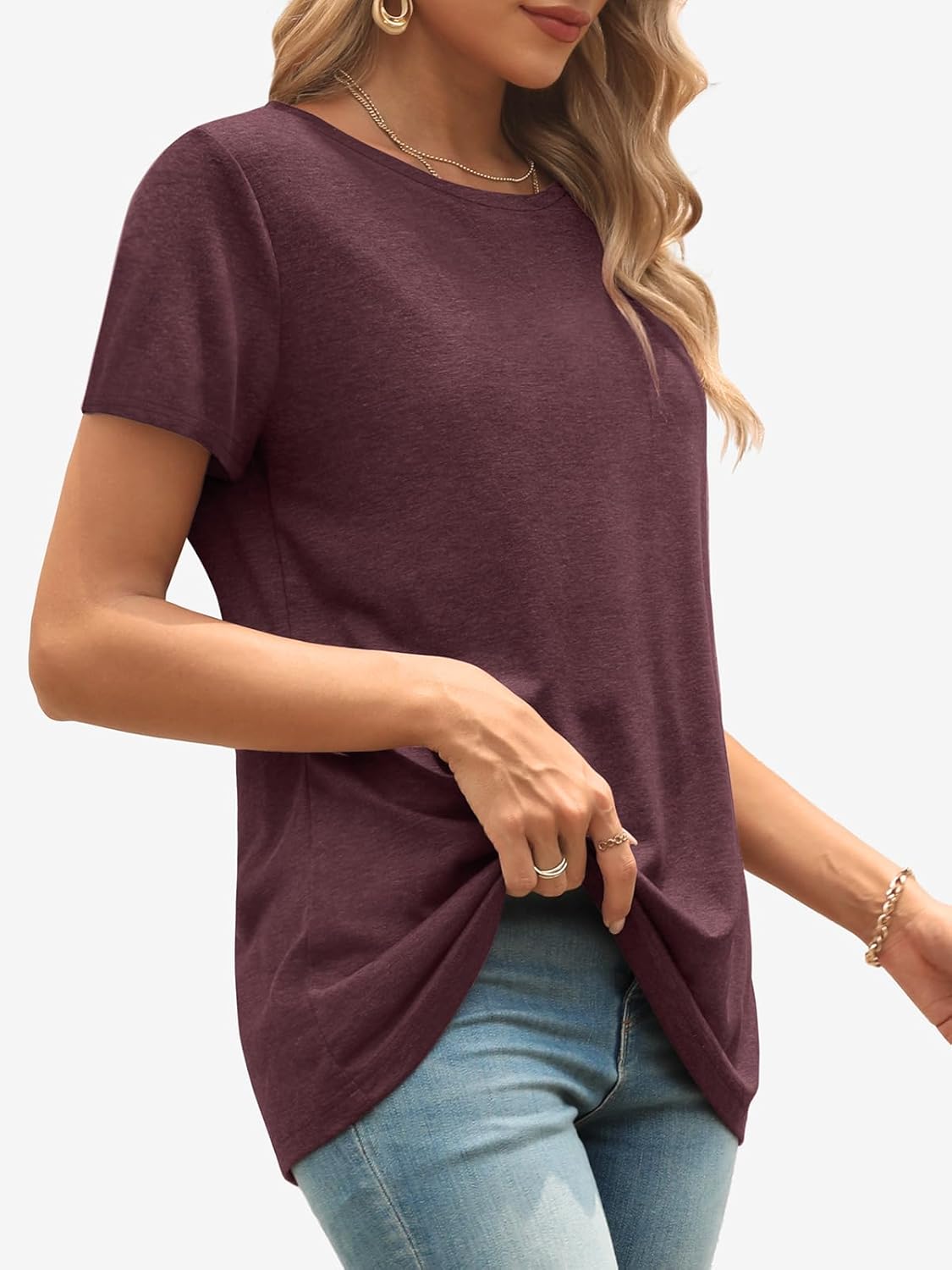 ATHMILE Womens Soft Basic T