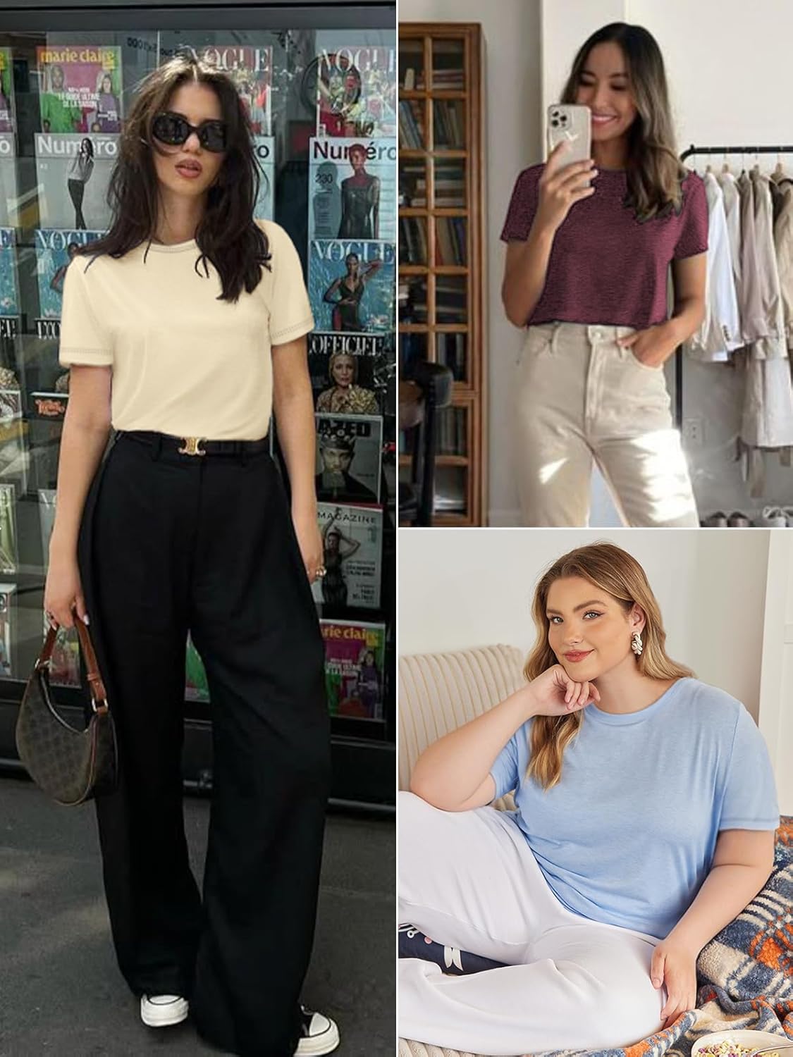 ATHMILE Womens Soft Basic T