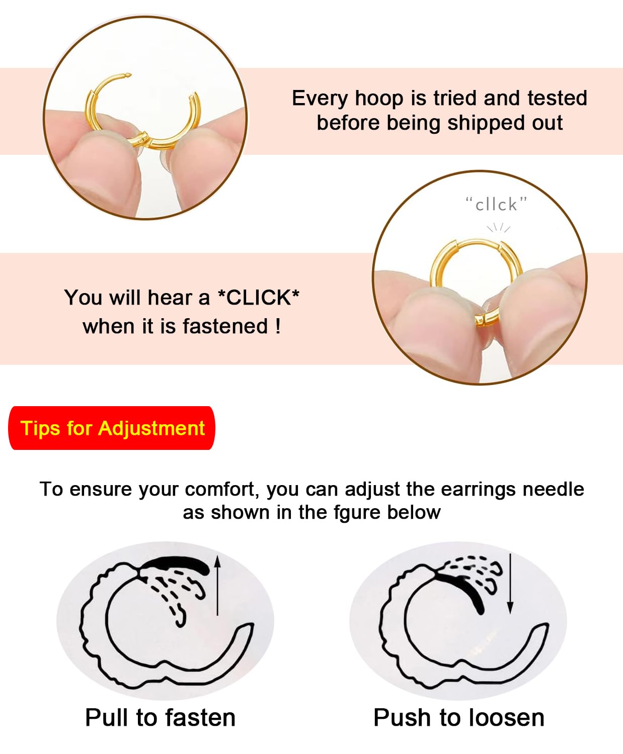 1 Pair 6mm Small Hoop