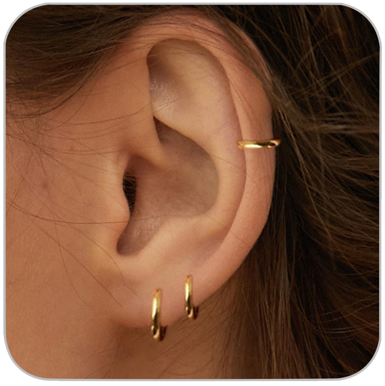 1 Pair 6mm Small Hoop