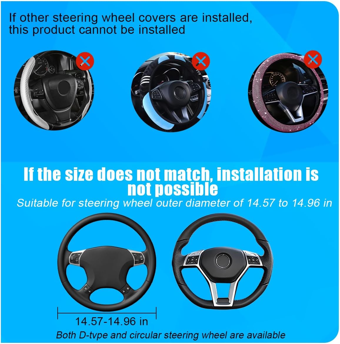 Bling Car Steering Wheel Cover