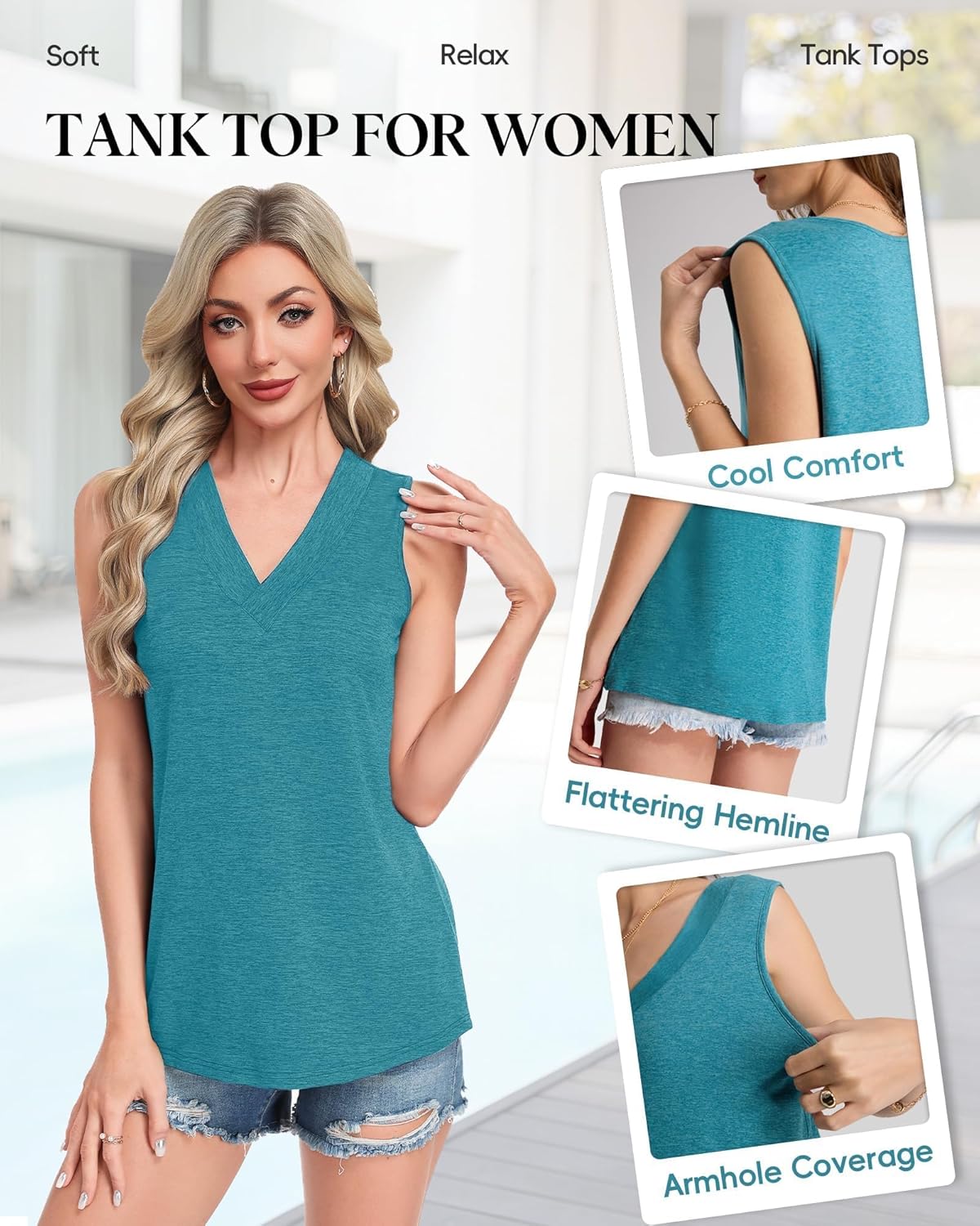 GAYHAY Womens Tank Tops Loose