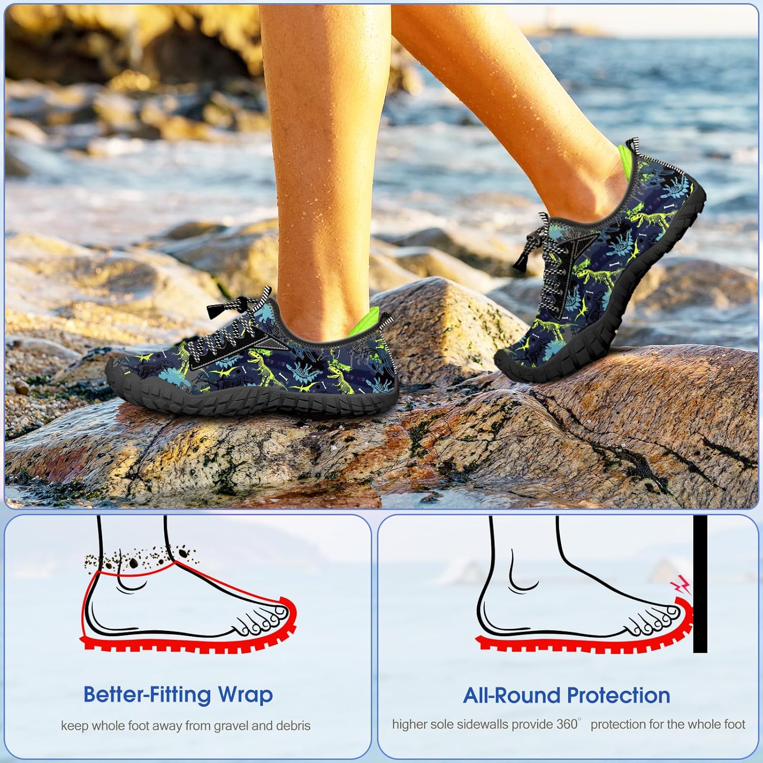 Built-in Heel Grips Water Shoes