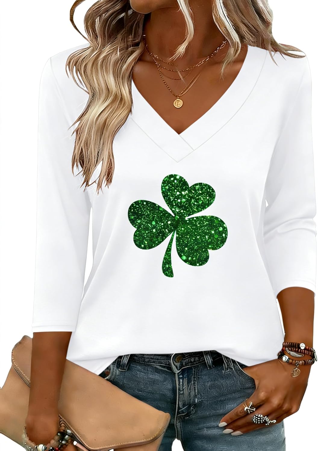 Zeagoo 3/4 Length Sleeve Womens