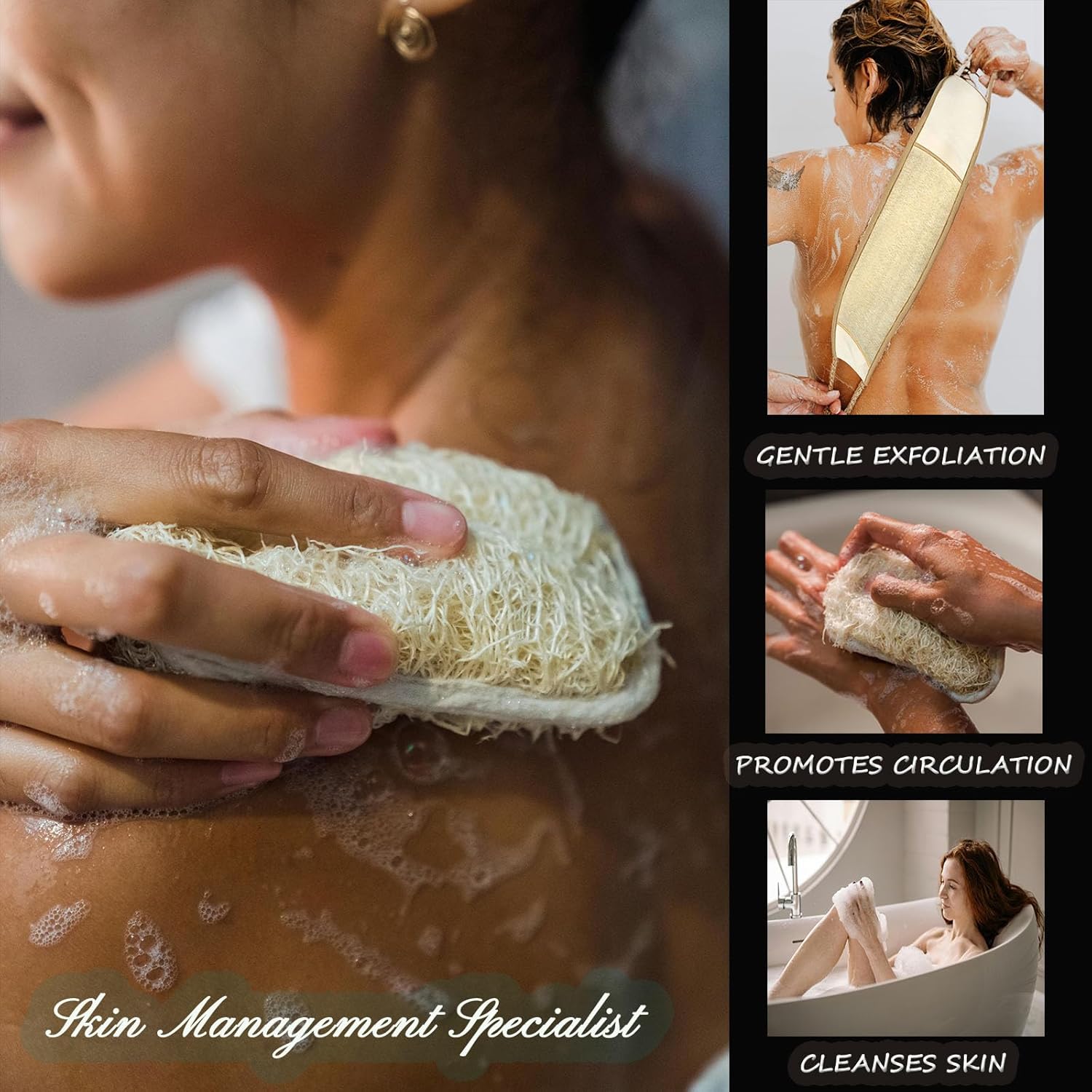 Natural Loofah Back Scrubber