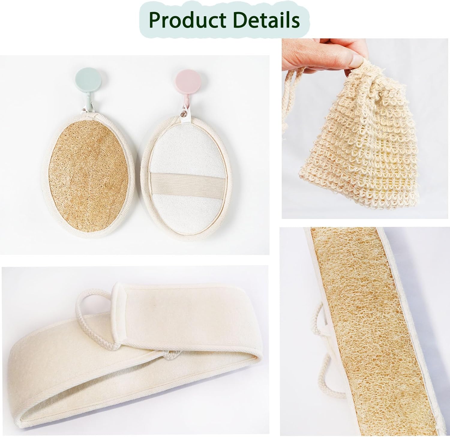 Natural Loofah Back Scrubber