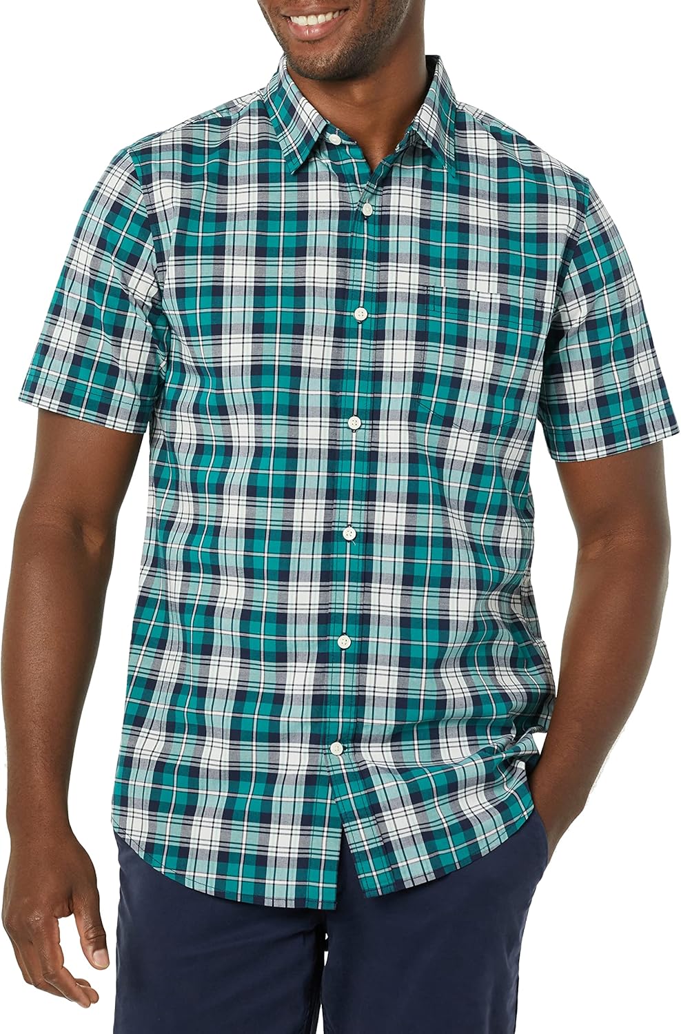 Amazon Essentials Men's Slim-Fit Short-Sleeve Poplin Shirt - Image 4