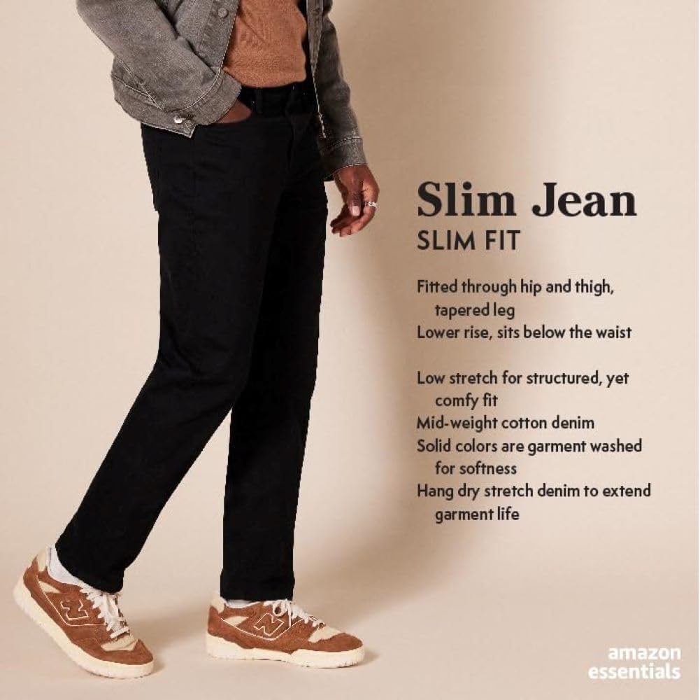 Amazon Essentials Men's Slim-Fit Jeans - Discontinued Colors - Image 2