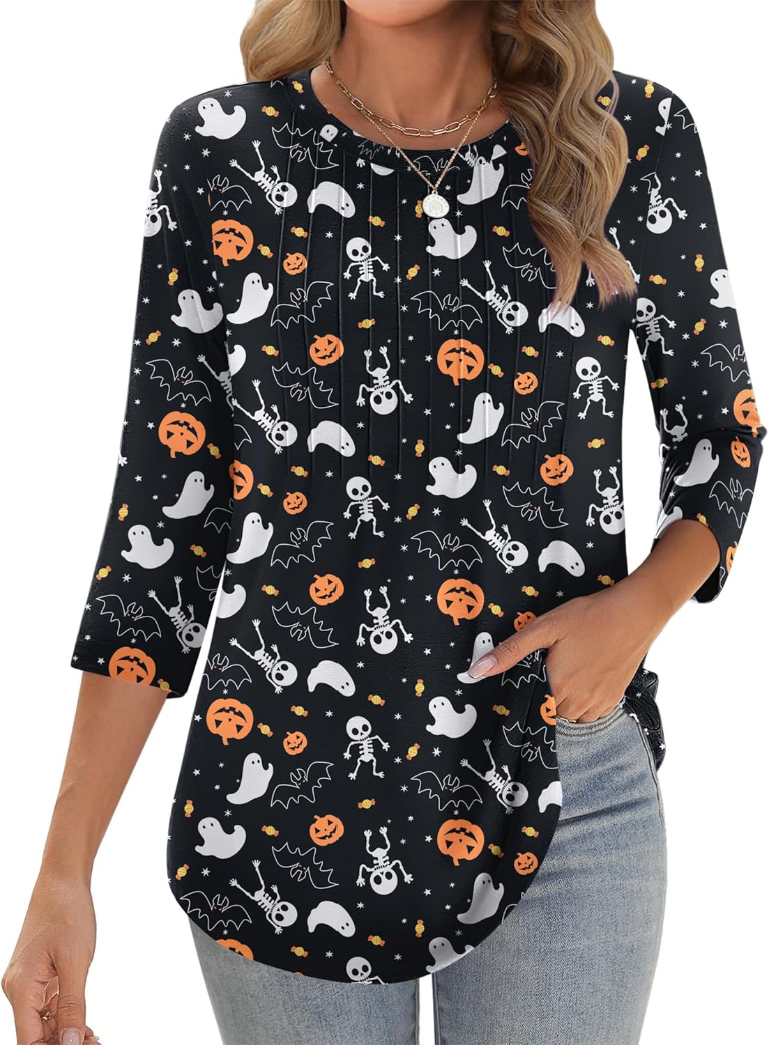 Zeagoo 3/4 Length Sleeve Womens
