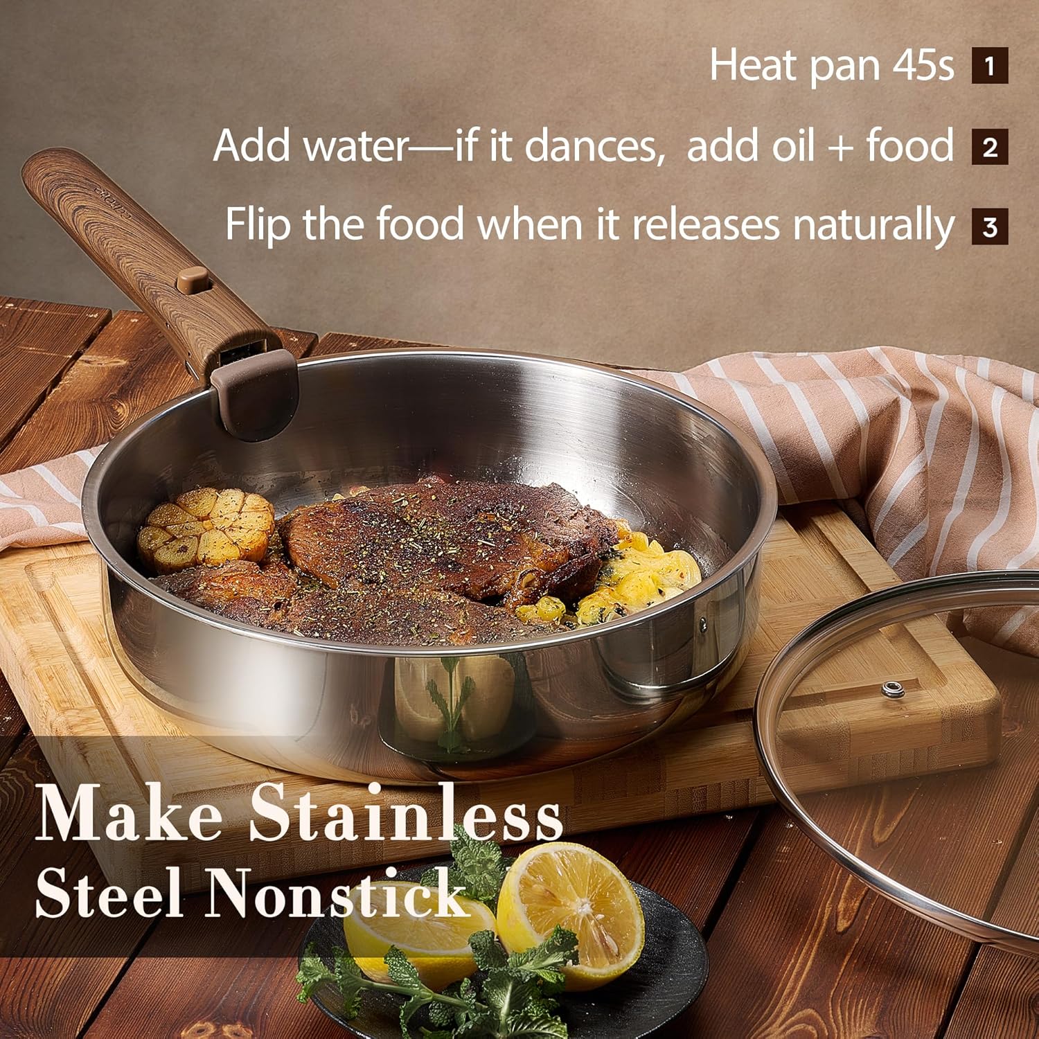 CAROTE 13 PCS Tri-Ply Stainless