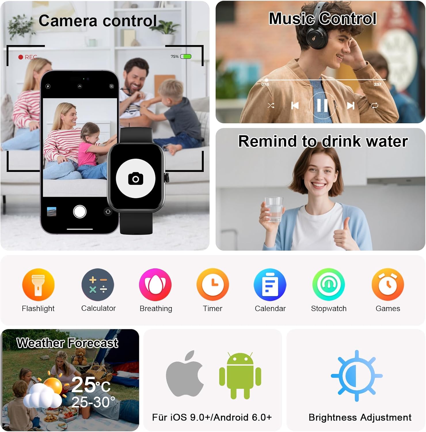 Smart Watch for Women Men