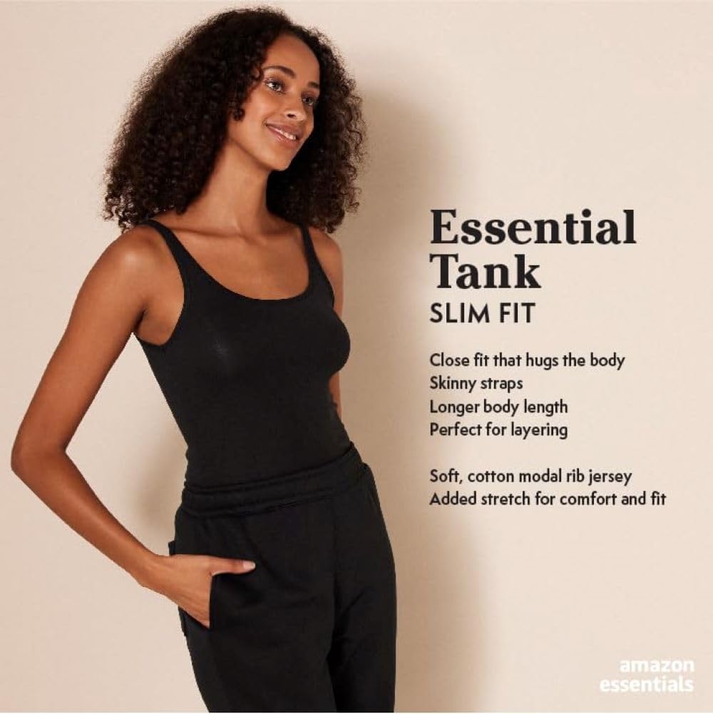 Amazon Essentials Women's Slim-Fit Thin Strap Tank Top - Image 2