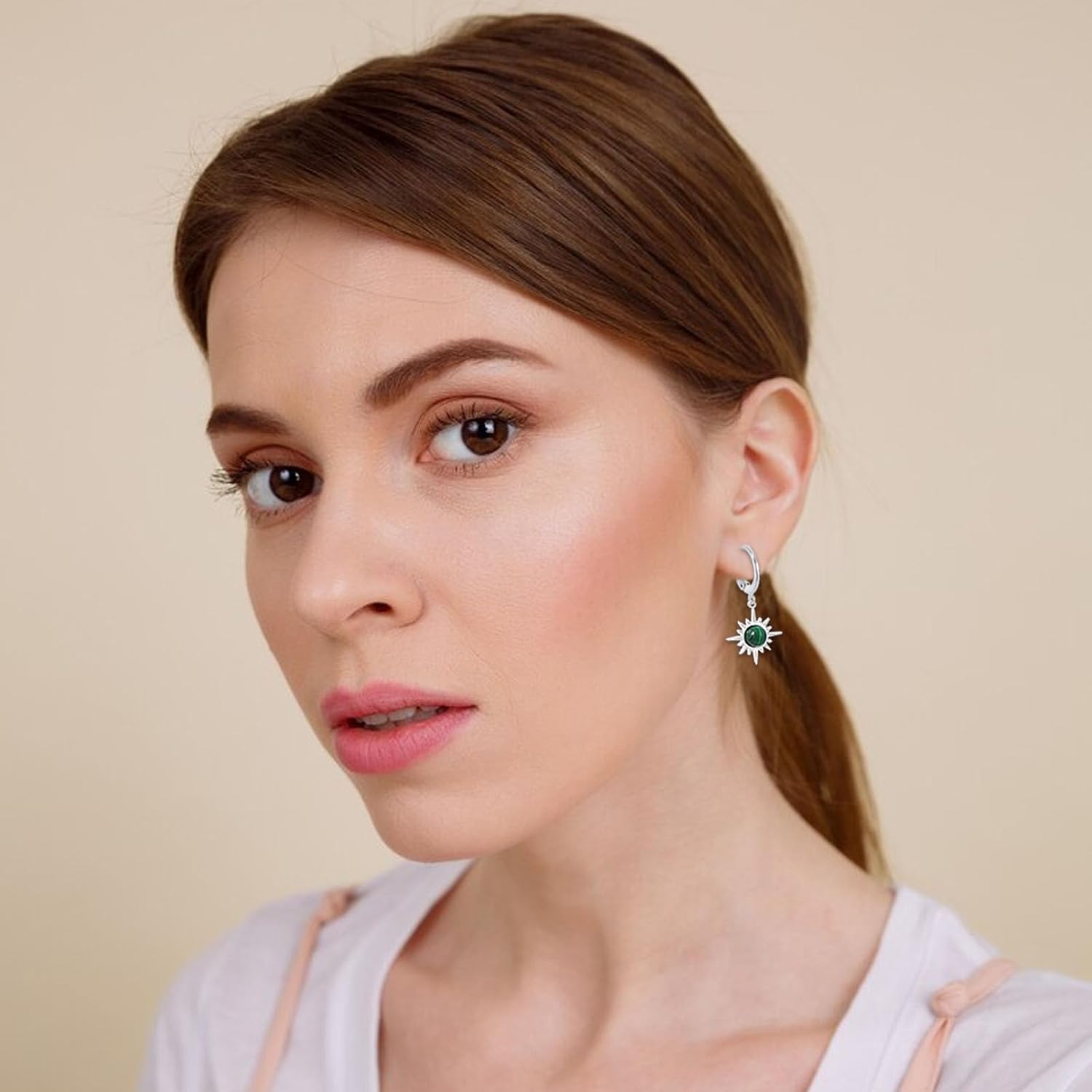 Sun/Fan Dangle Earrings for Female