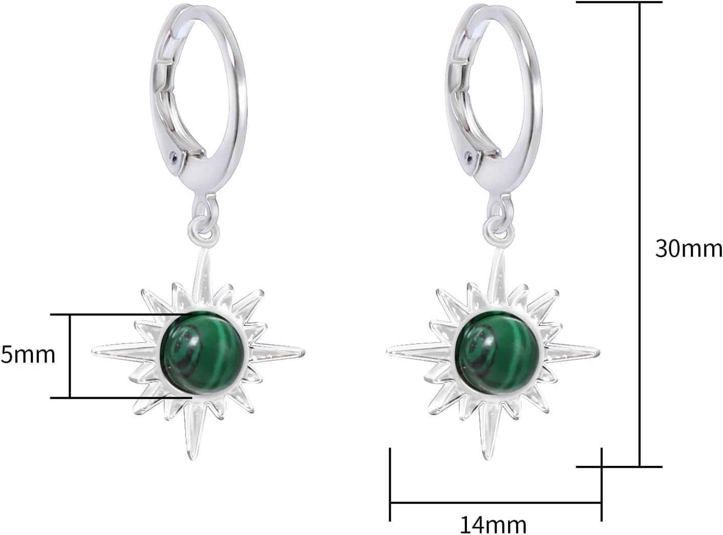 Sun/Fan Dangle Earrings for Female