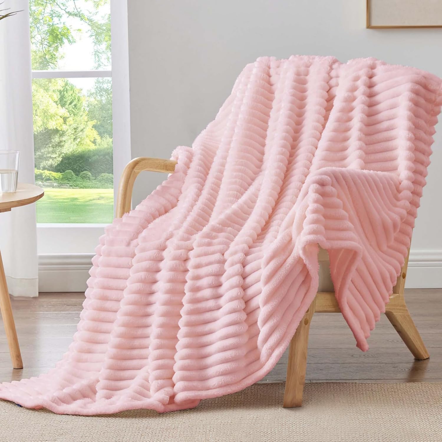 BEDELITE Fleece Pink Throw Blanket