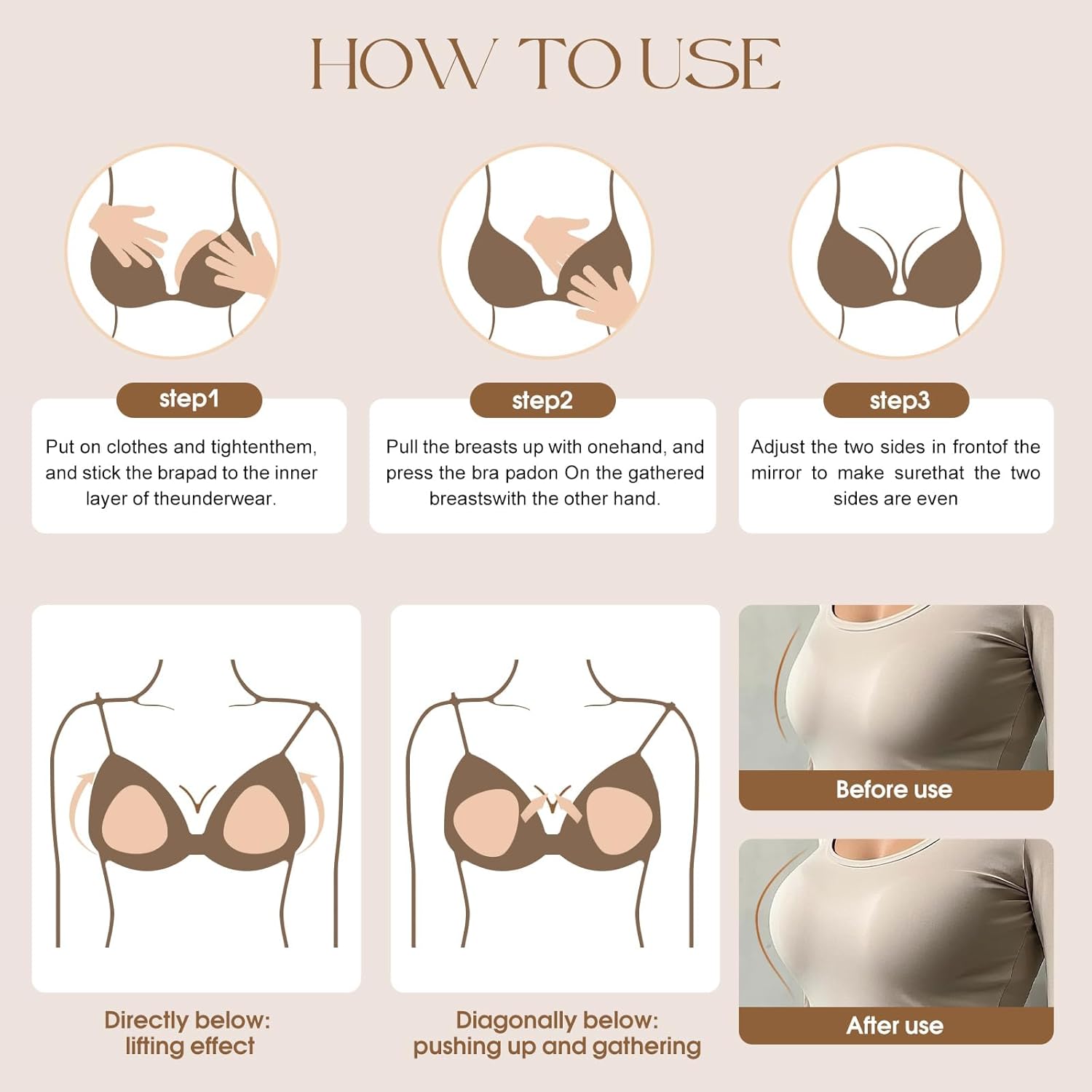 Double Sided Sticky Bra Inserts