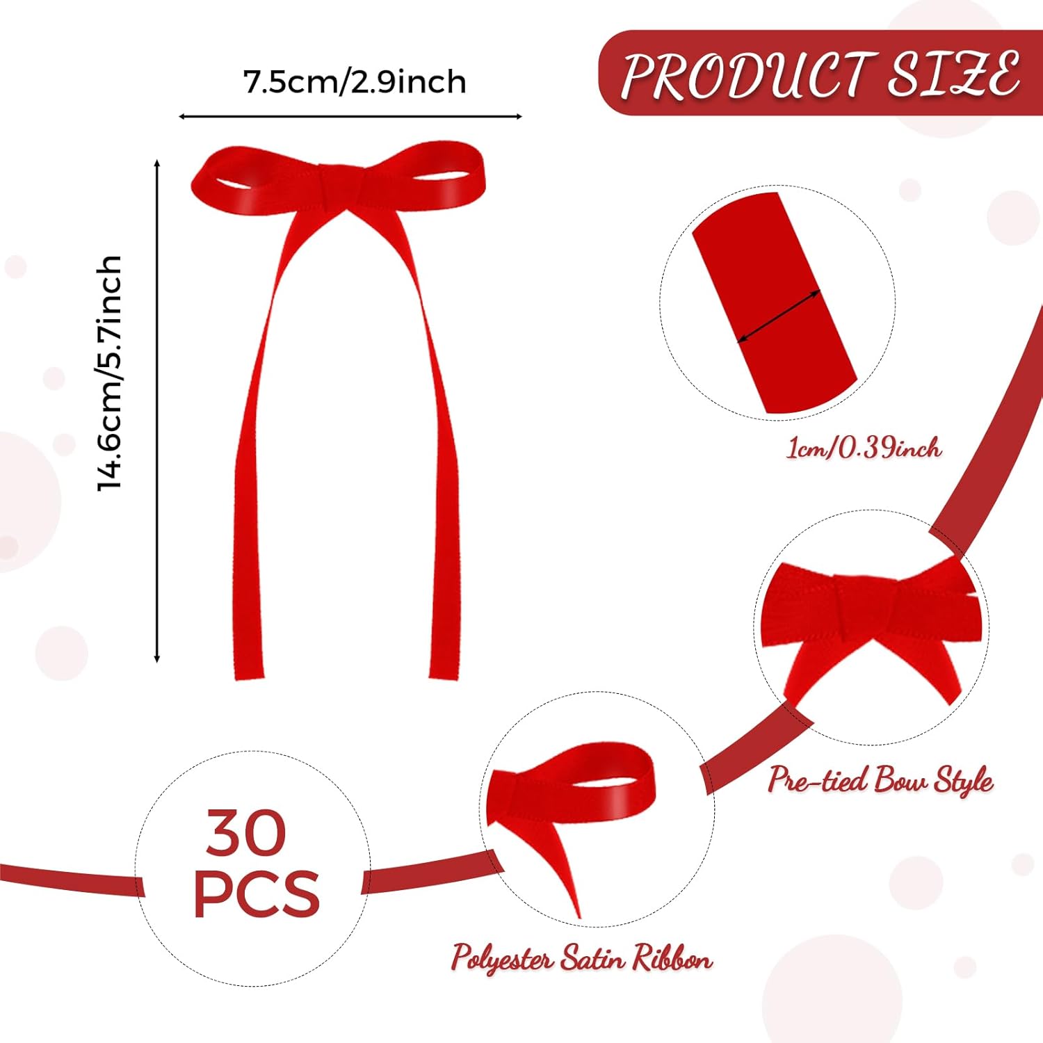 NatNarr 30 Pack Bow Cake
