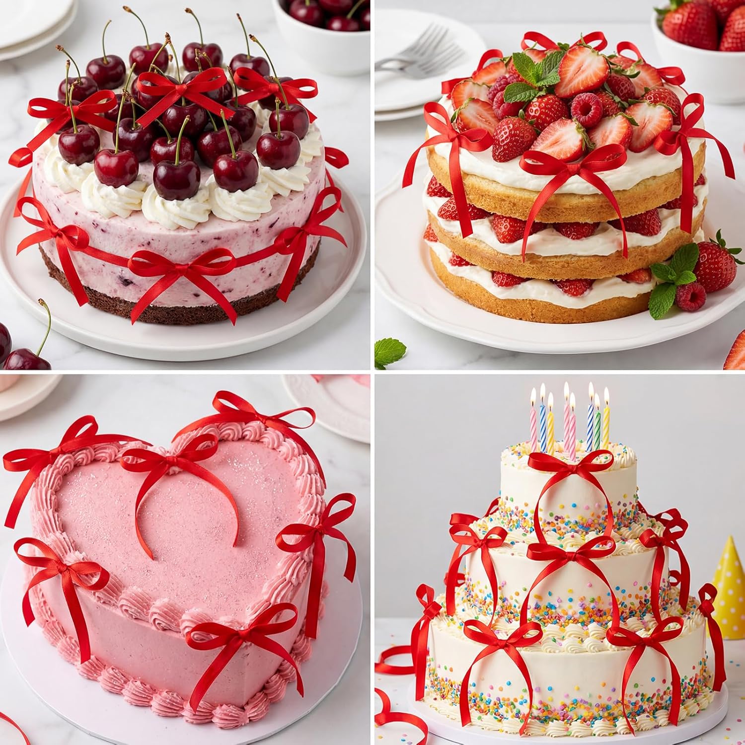 NatNarr 30 Pack Bow Cake