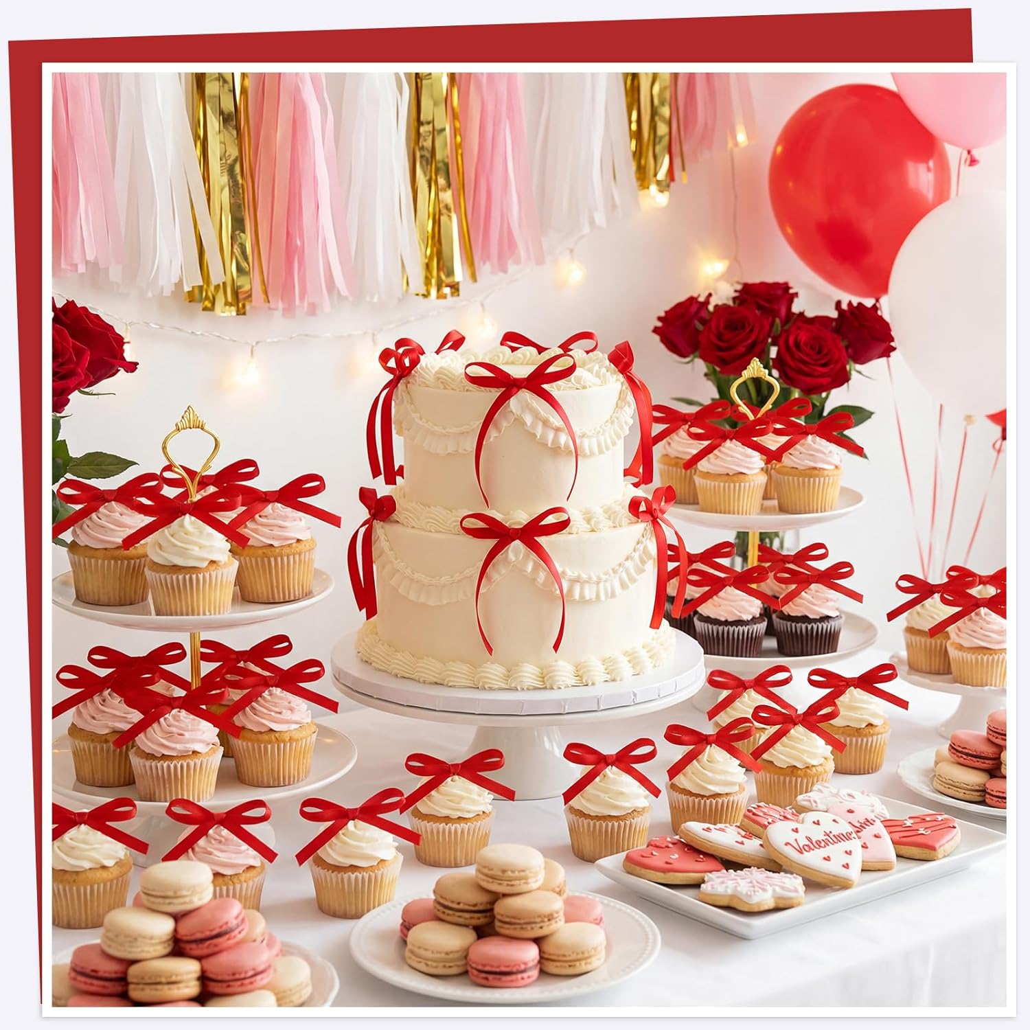 NatNarr 30 Pack Bow Cake