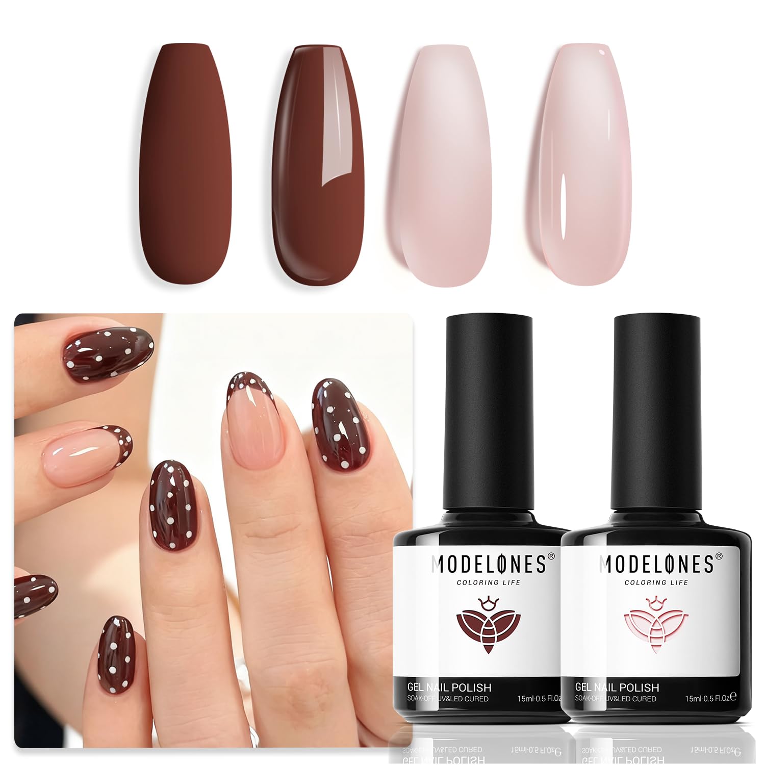 modelones Brown Gel Nail Polish