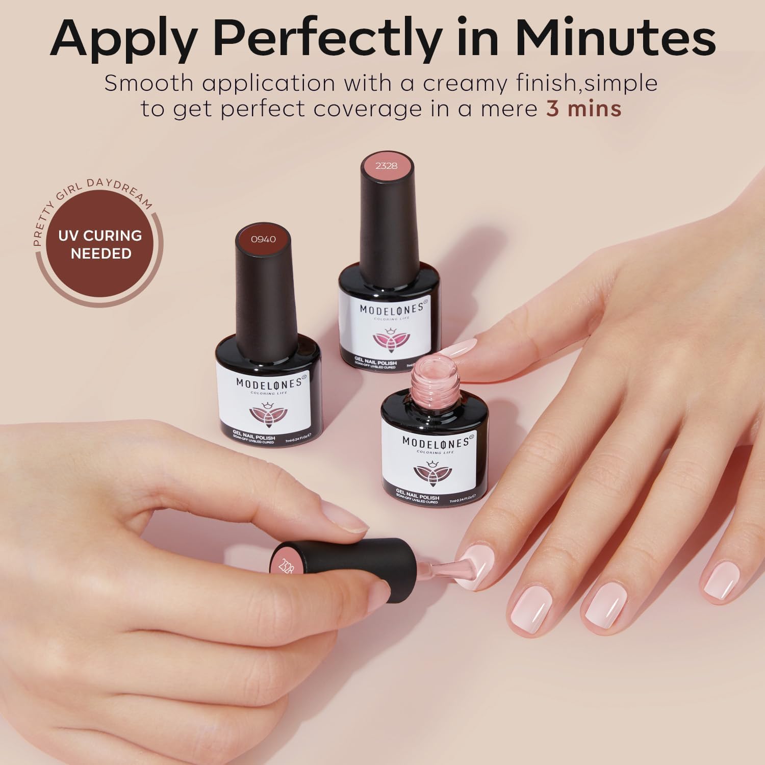 modelones Brown Gel Nail Polish