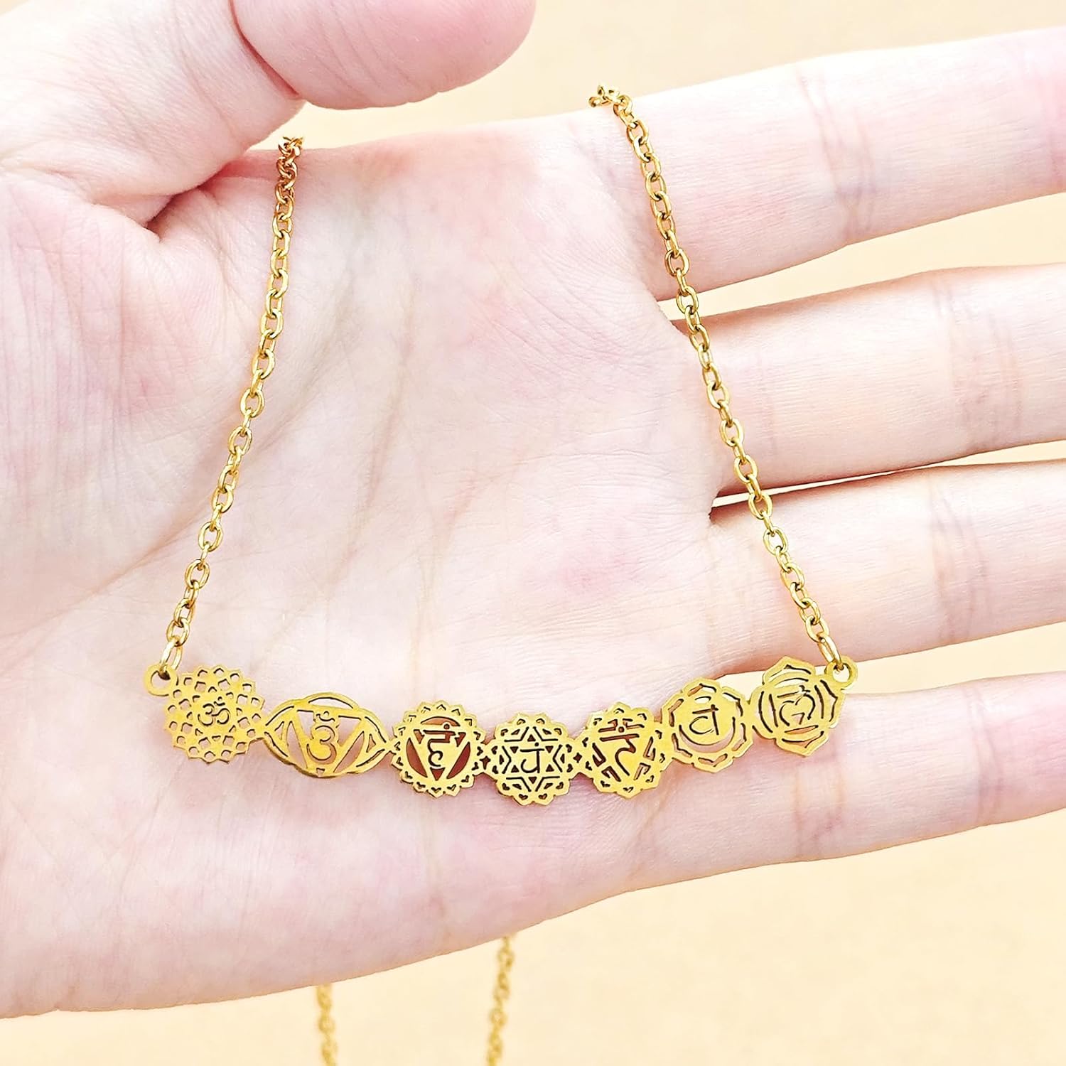 Gold 7 Chakra Necklace