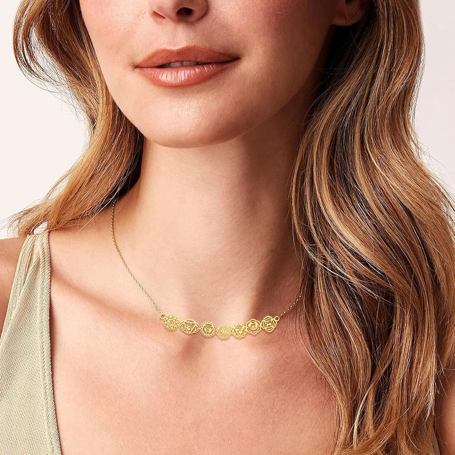 Gold 7 Chakra Necklace