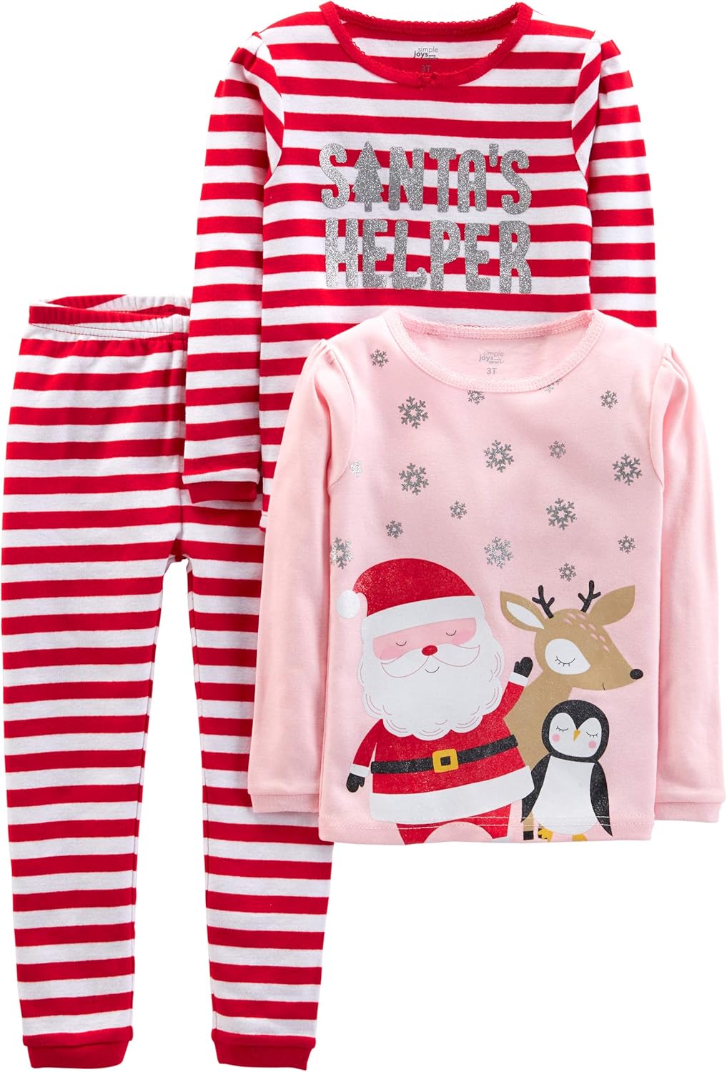 Simple Joys by Carter's Baby 3-Piece Snug-fit Cotton Holiday Pajama Set