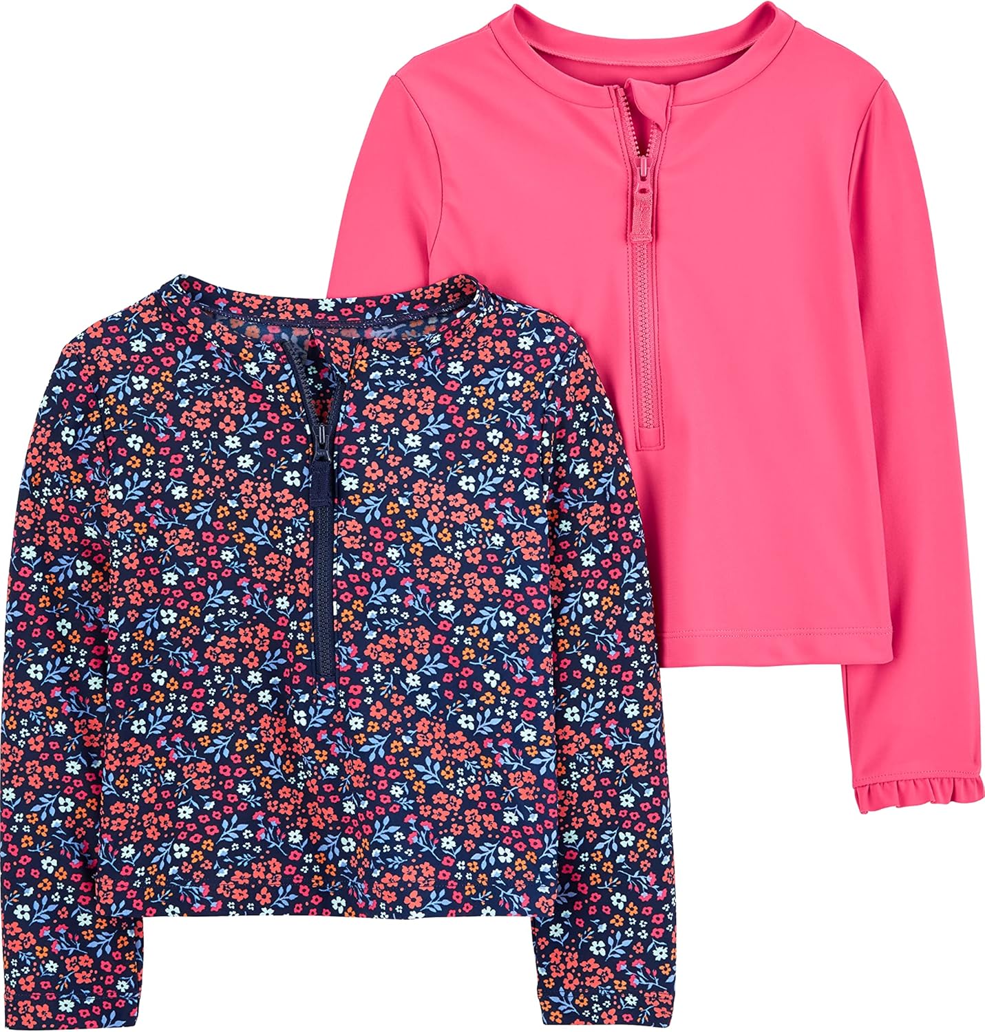 Simple Joys by Carter's Baby Girls' Baby and Toddler Girls' 2-Pack Rashguards