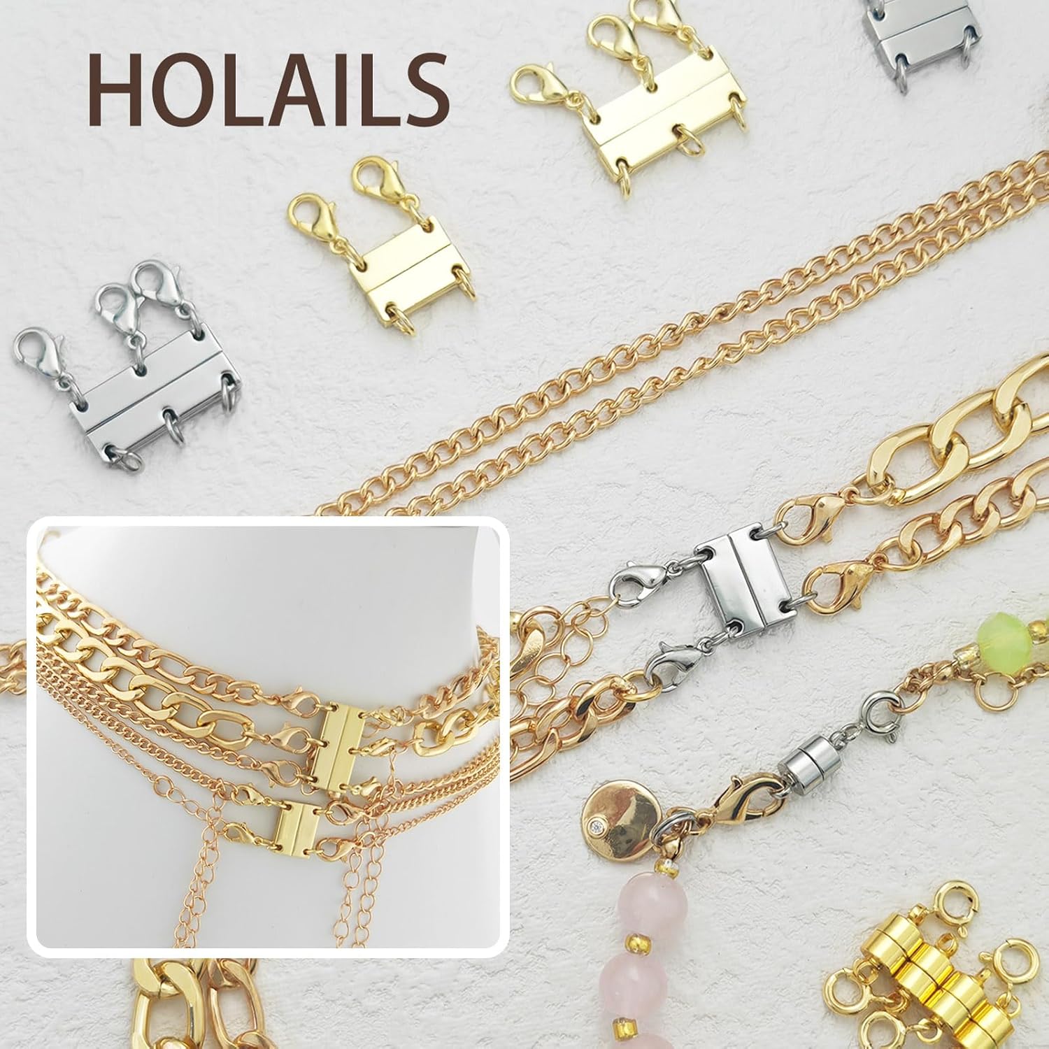 Layering Necklace Clasp Bracelet Layering