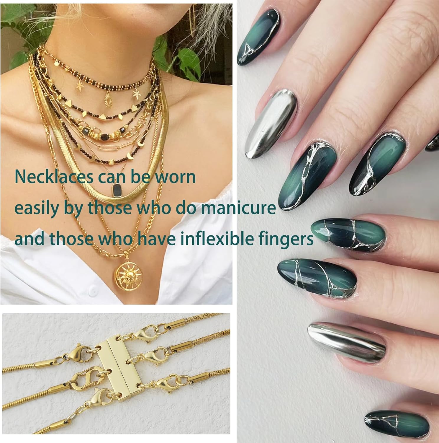 Layering Necklace Clasp Bracelet Layering