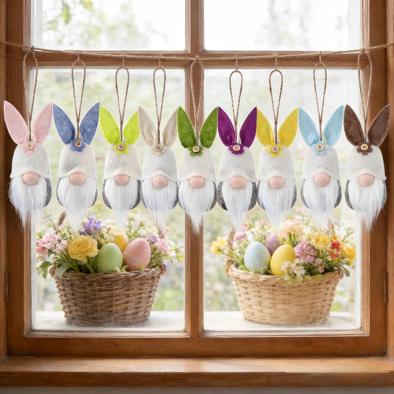 Easter Hanging Bunny Ornaments Set