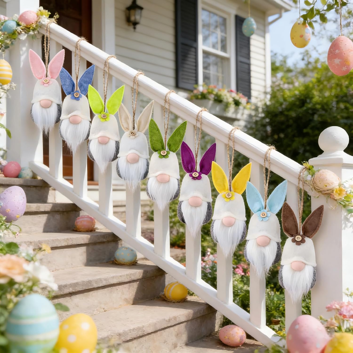 Easter Hanging Bunny Ornaments Set