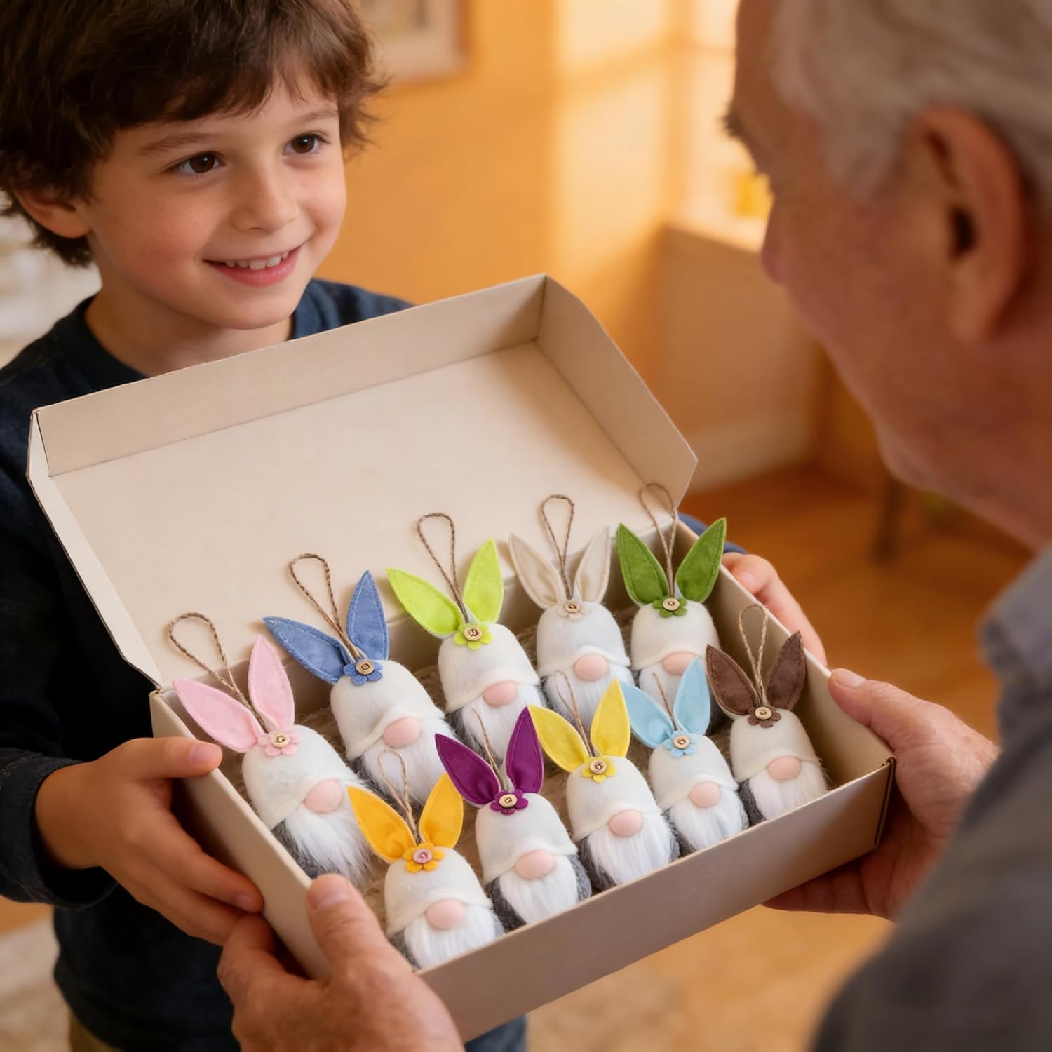 Easter Hanging Bunny Ornaments Set