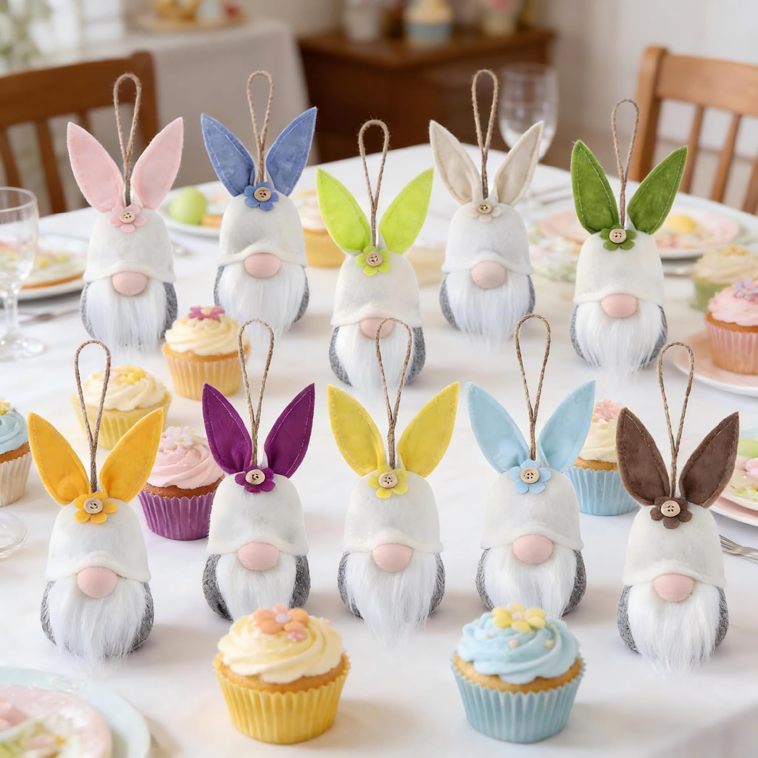Easter Hanging Bunny Ornaments Set