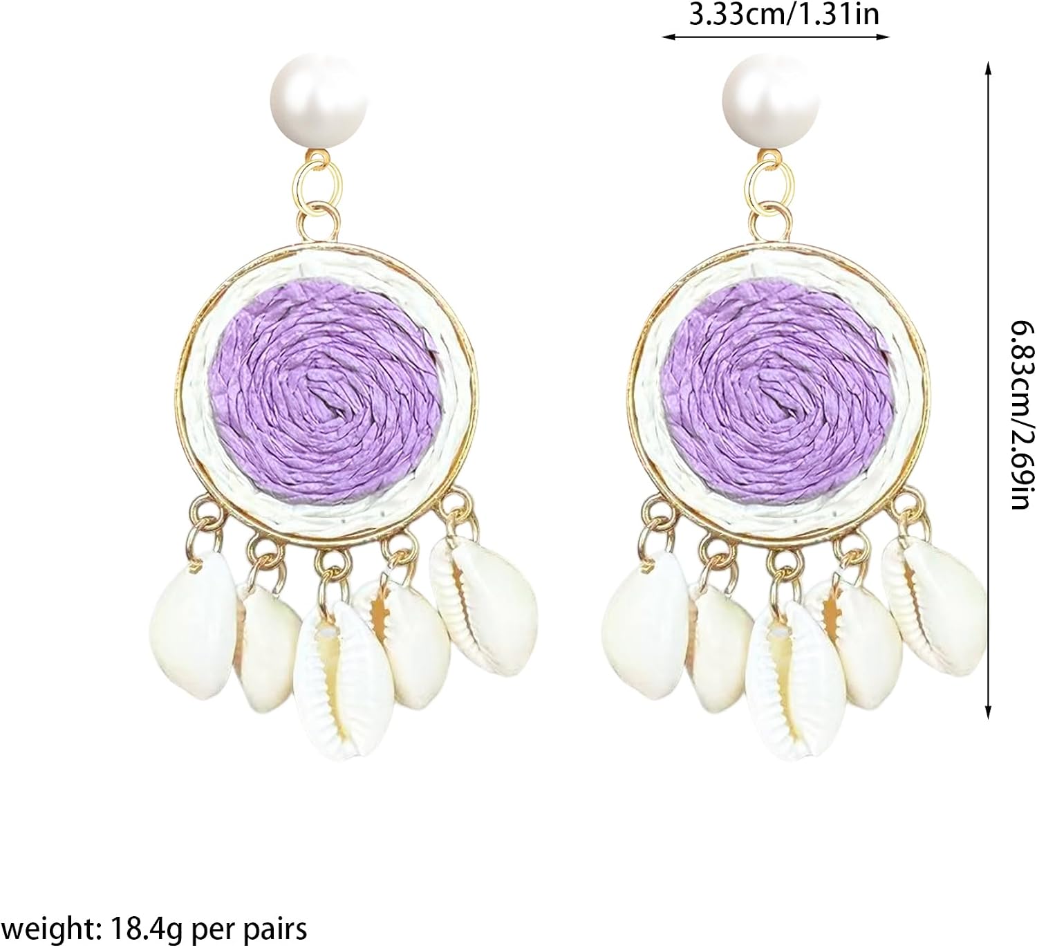 YUNXI Bohemian Shell Earrings