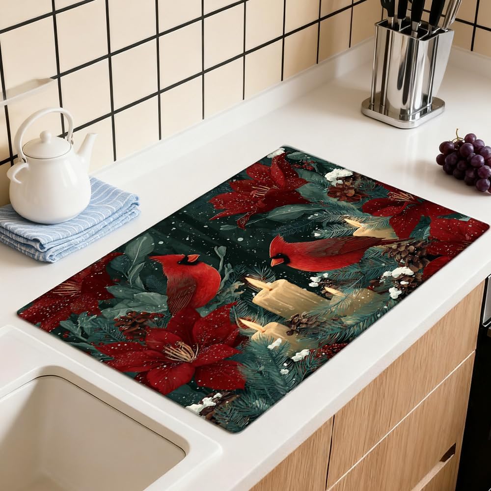 Christmas Tree Rubber Stove Mat