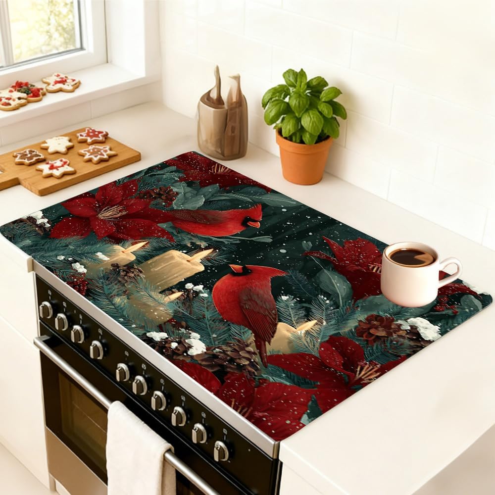 Christmas Tree Rubber Stove Mat
