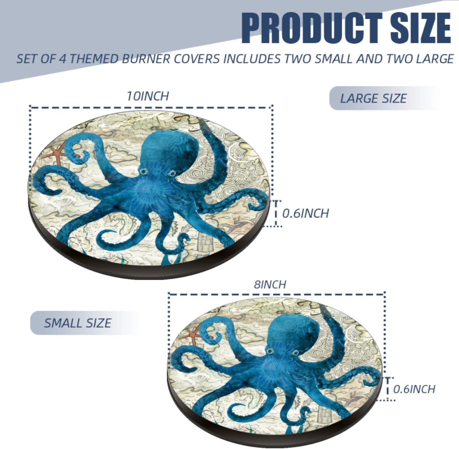 Electric Stove Burner Covers,Set