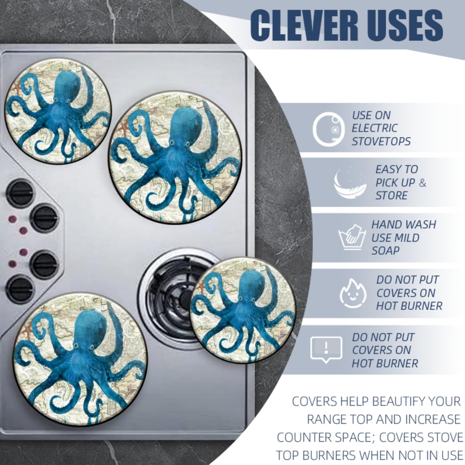 Electric Stove Burner Covers,Set