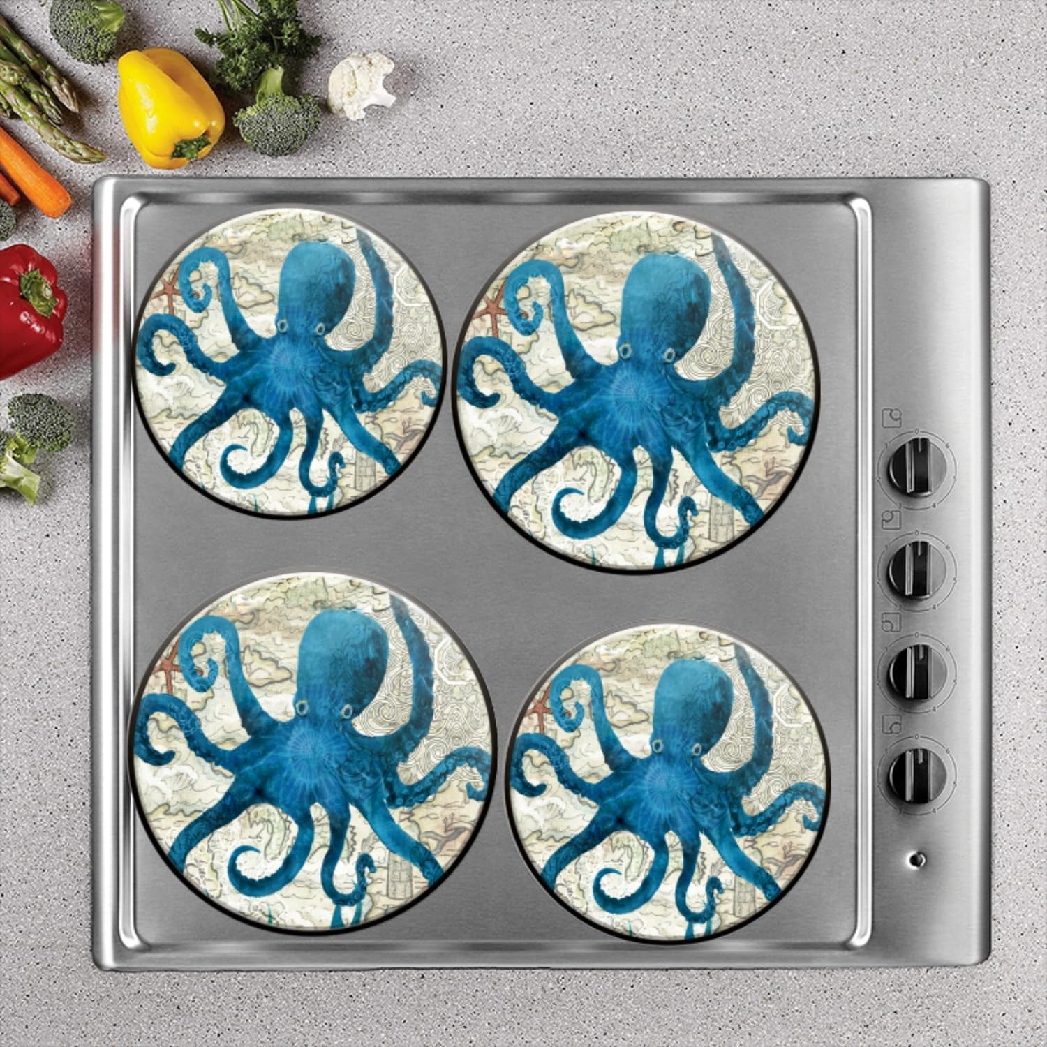 Electric Stove Burner Covers,Set