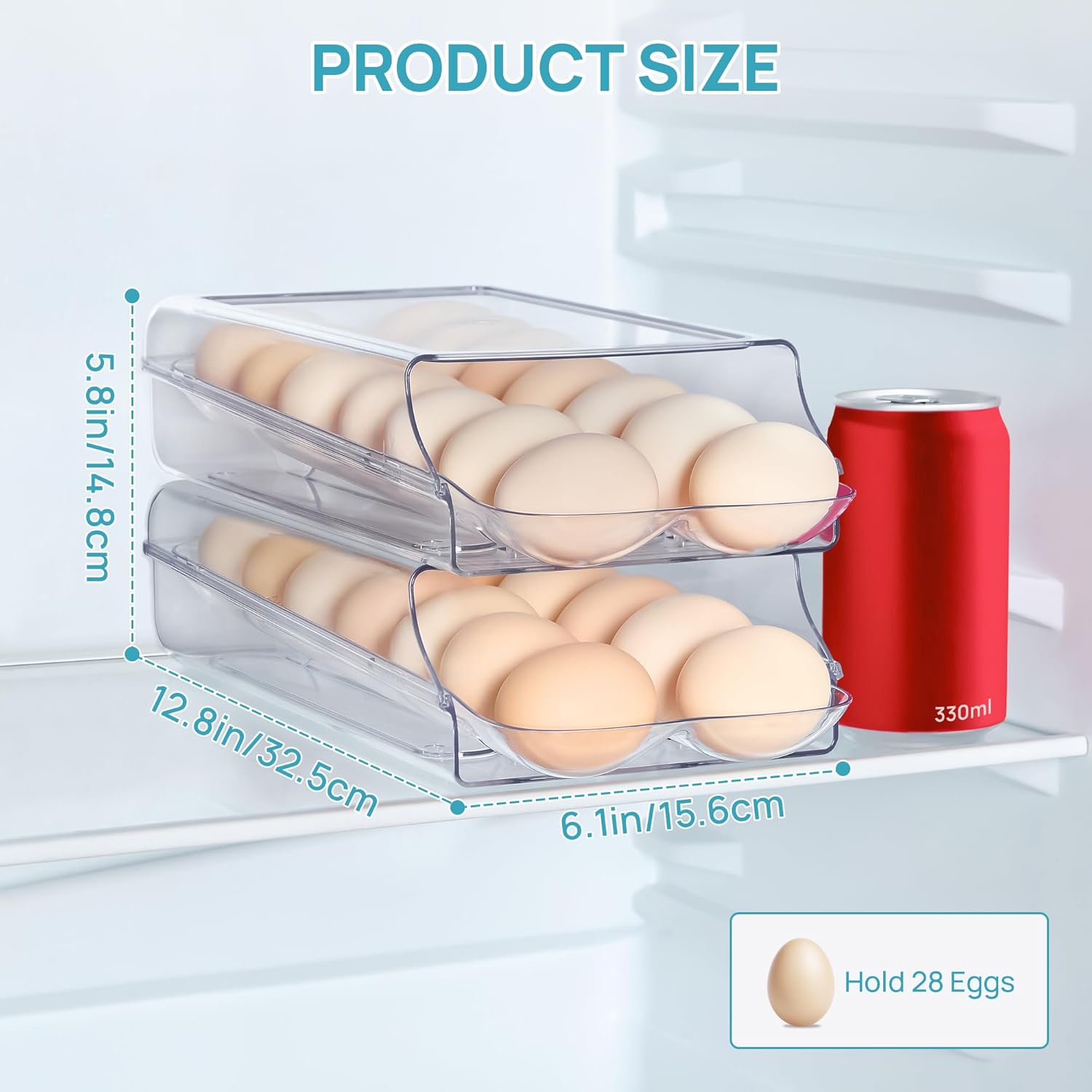 Vtopmart Clear Plastic Egg Holder