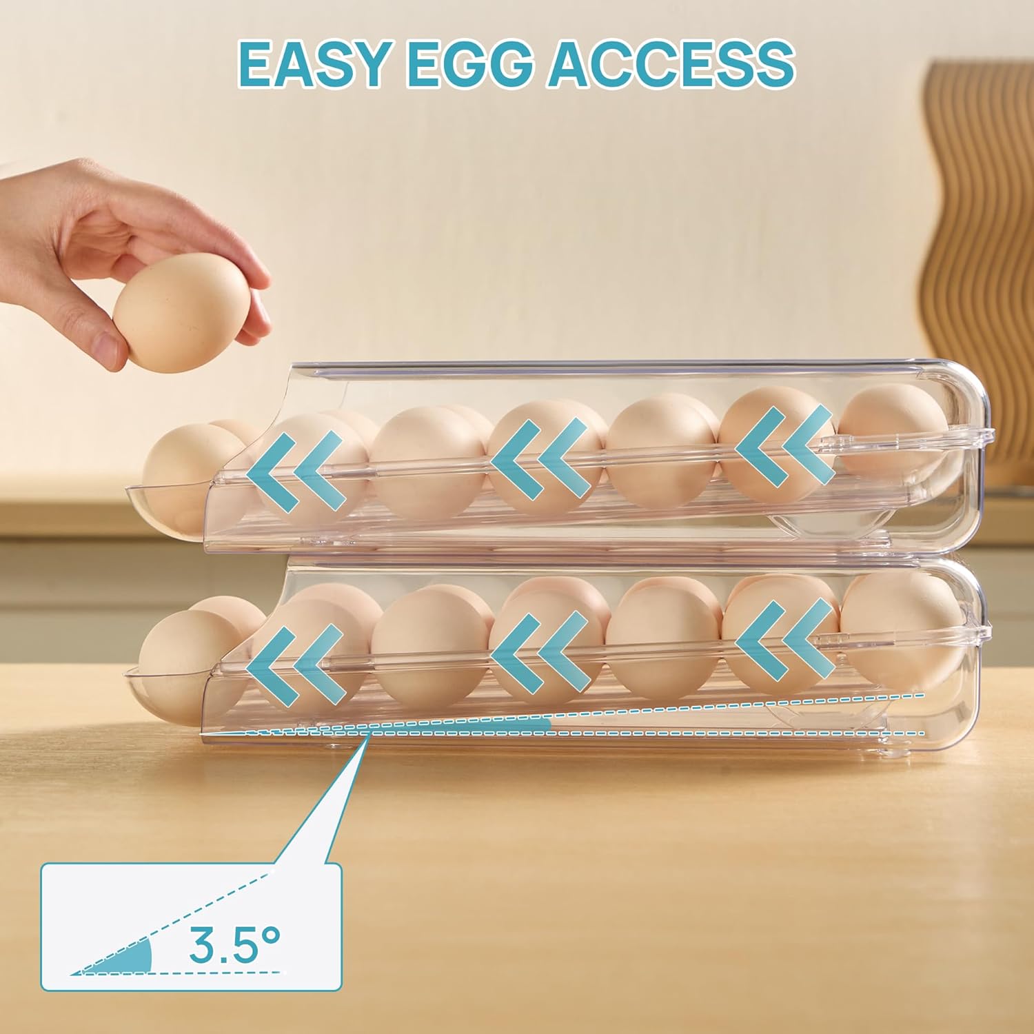 Vtopmart Clear Plastic Egg Holder